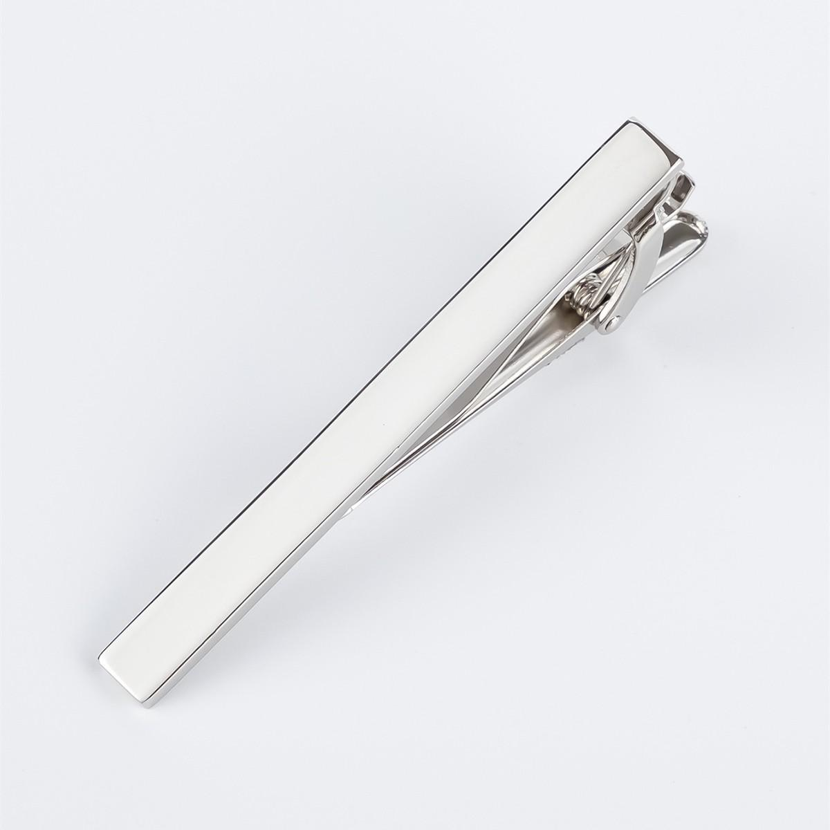 Wholesale Silver Plated Blank Tie Clip Custom Men's Tie Bar Wedding Tie Pin Gifts TL1006-S