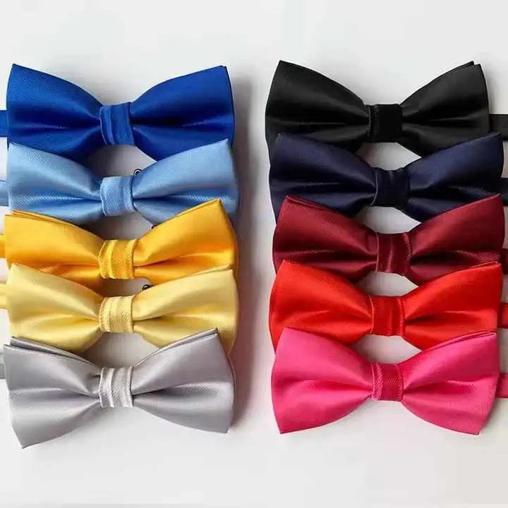High Quality Factory Wholesale Stain Solid Color Bow Tie for Casual Occasion for Wedding Anniversary Party C-LX005