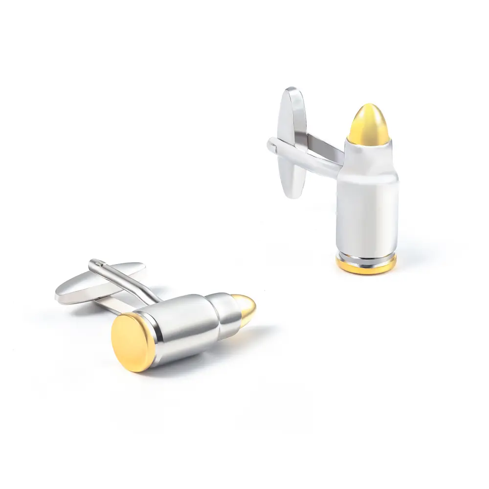 Bullet Shape Shirt Cufflinks Men Formal Dress Business Wedding Party Classic Metal Cufflinks CL0044-2