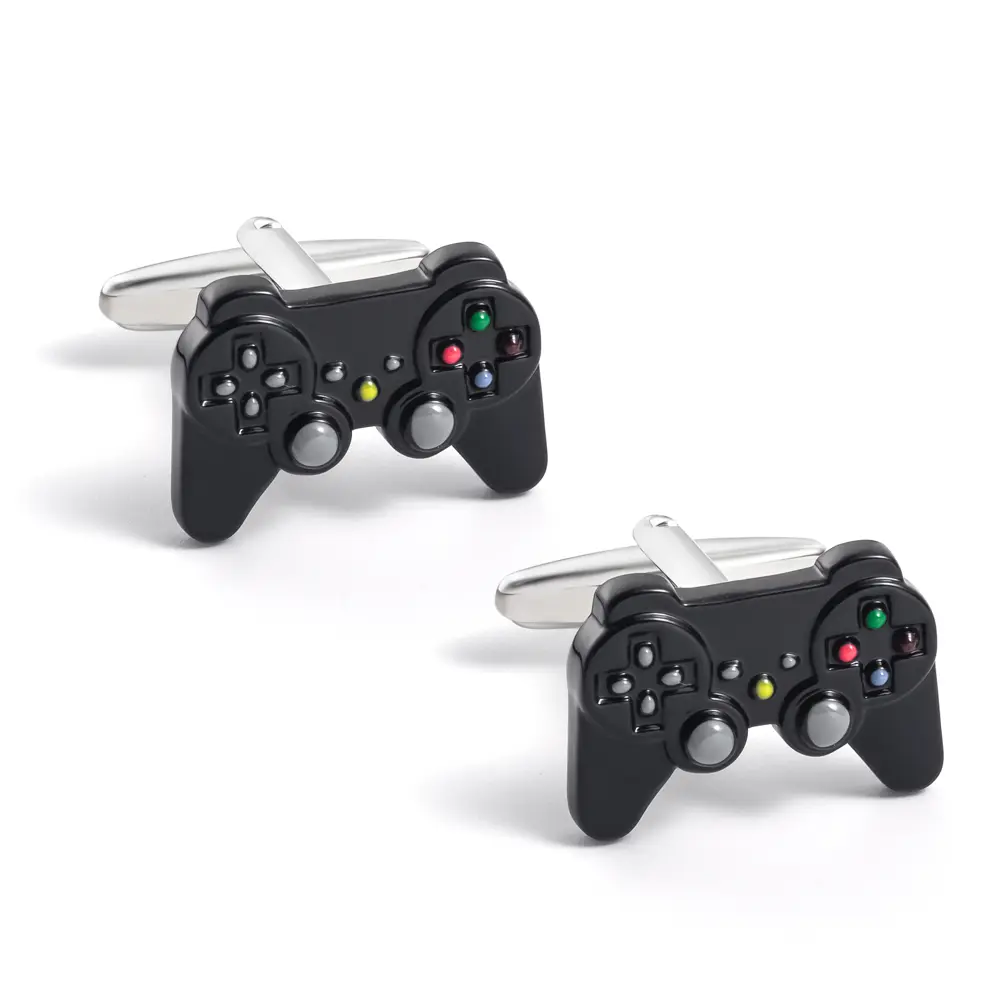 Funny Design Copper Game Cuff links Black Gamepad Gift Men Cufflinks Factory Supply CC0316