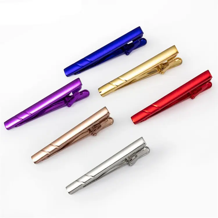 Tie Clips For Men Multicolor Blank Brass Base E...