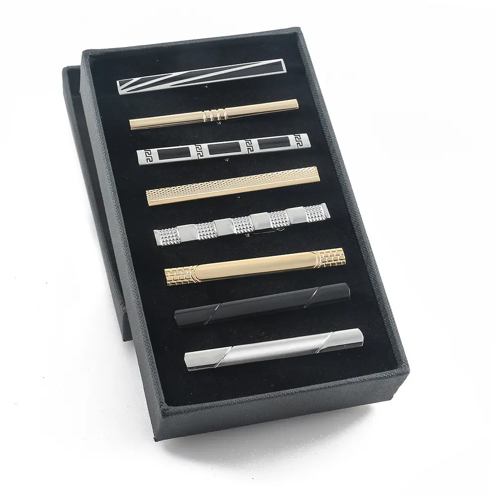 Wholesale 8PCS Tie Clips Set with Gift Box Men'...