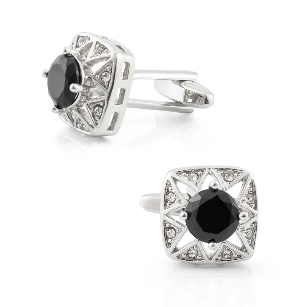 Men's Luxury Price High Quality Black Zircon Ac...