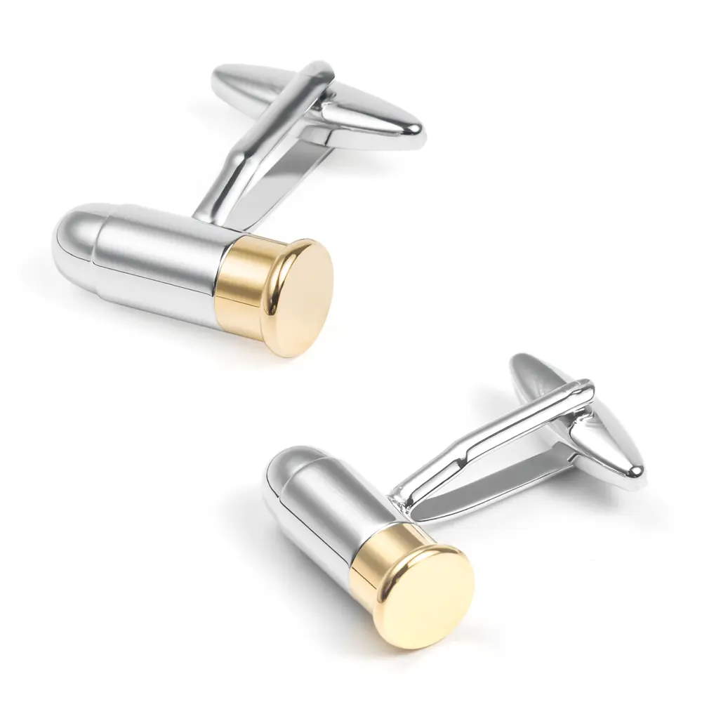 Bullet Shape Shirt Cufflinks Men Formal Dress Business Wedding Party Classic Metal Cufflinks CL0044-1